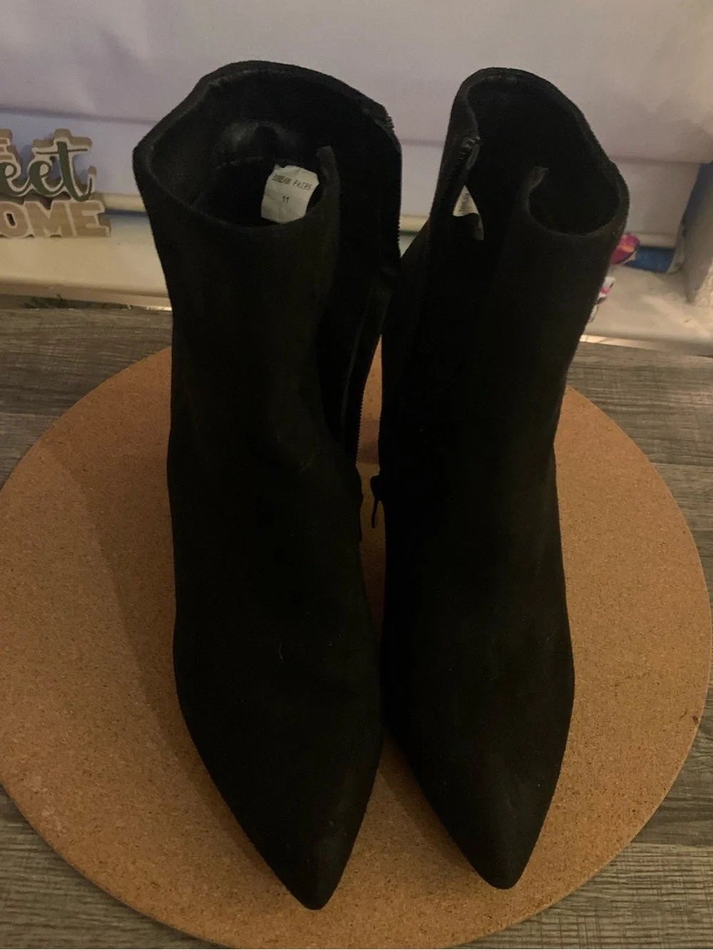Dream Pairs Black Pointed-Toe Ankle Booties